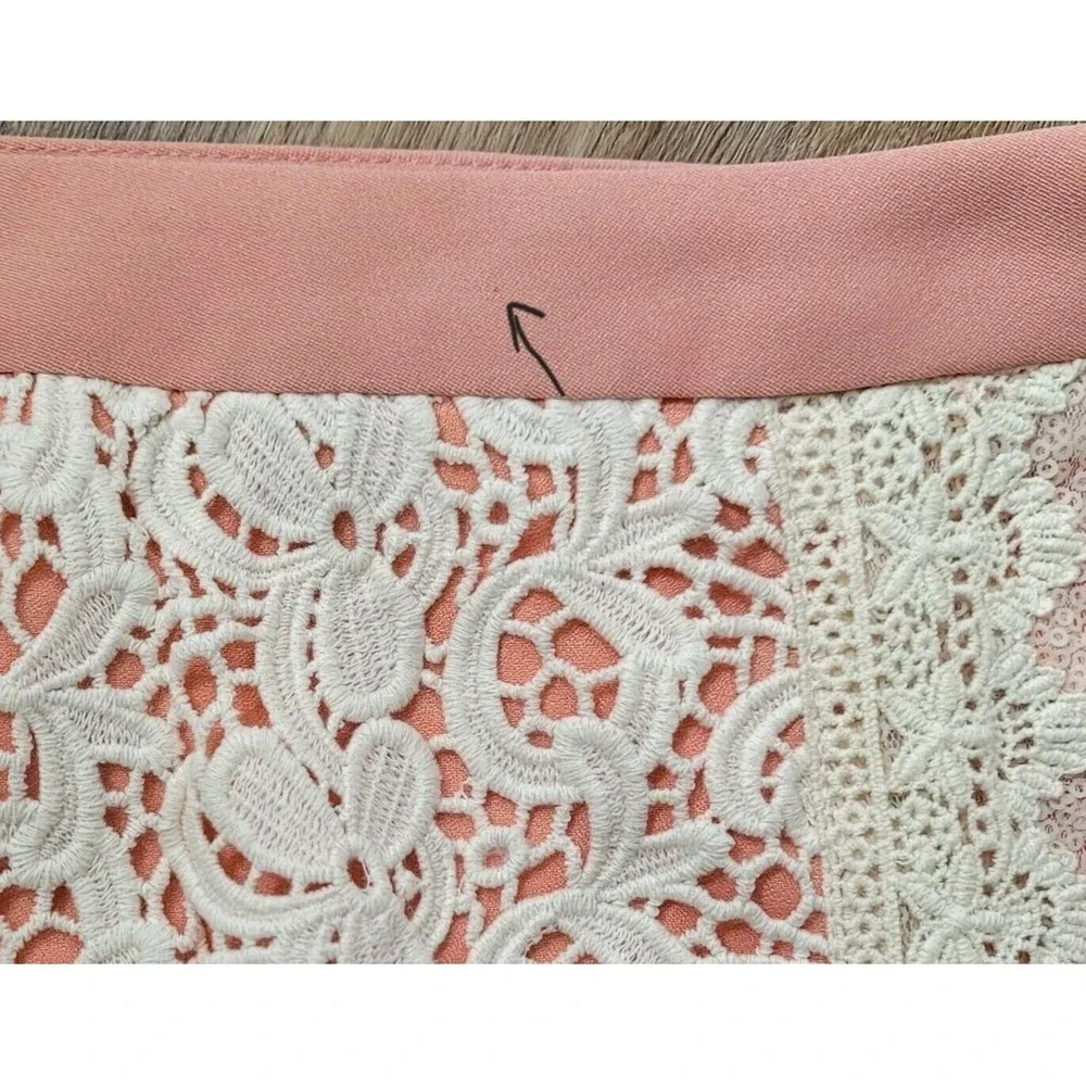 Champagne & Strawberry Sequin and Crocheted Skirt Size M NWT - Picture 8 of 10